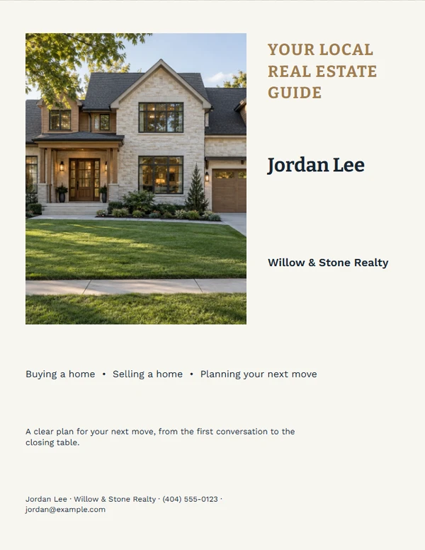 Agent Profile Flyer — example design