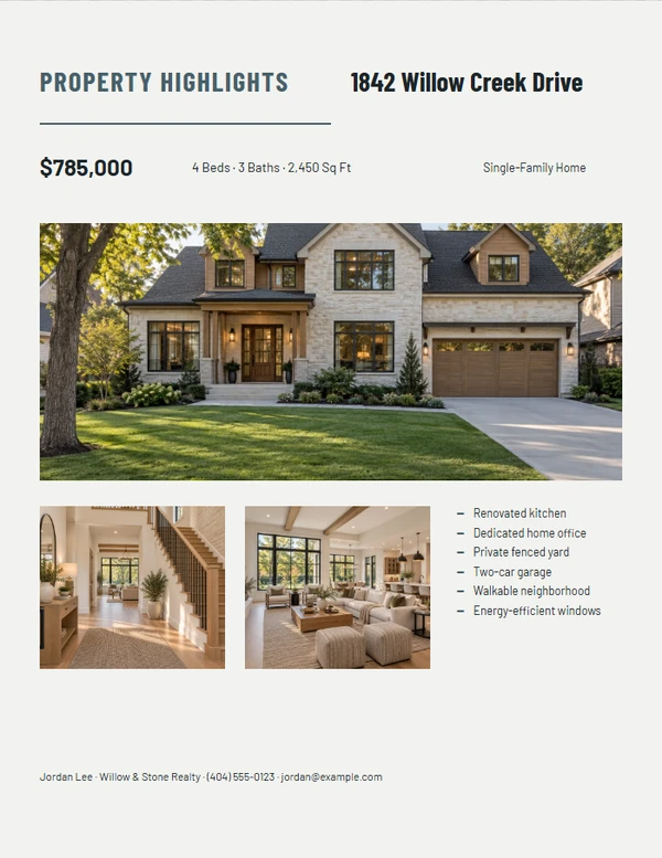 Architectural Detail Sheet — example design