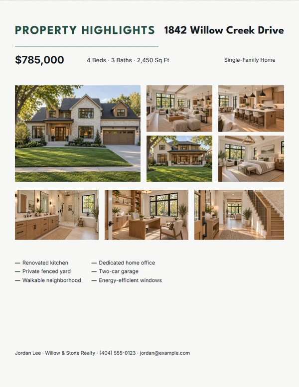Eight-Photo Property Mosaic — example design