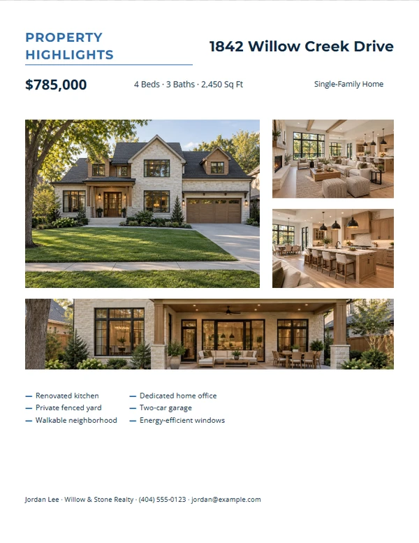 Modern Four-Photo Gallery — example design