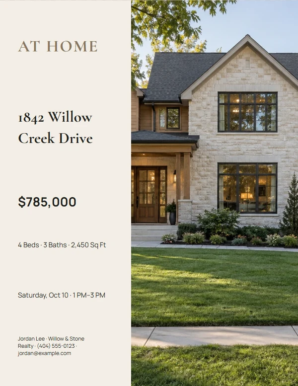 Property Brochure Cover — example design
