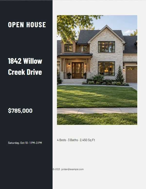 Architectural Open House Flyer — example design