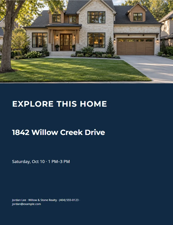 Modern Brokerage Property QR Sign — example design