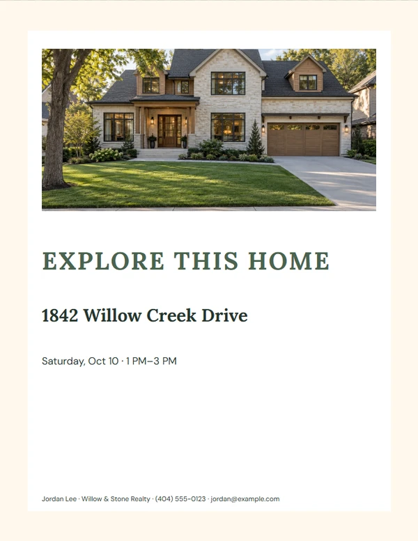 Warm Residential Property QR Sign — example design