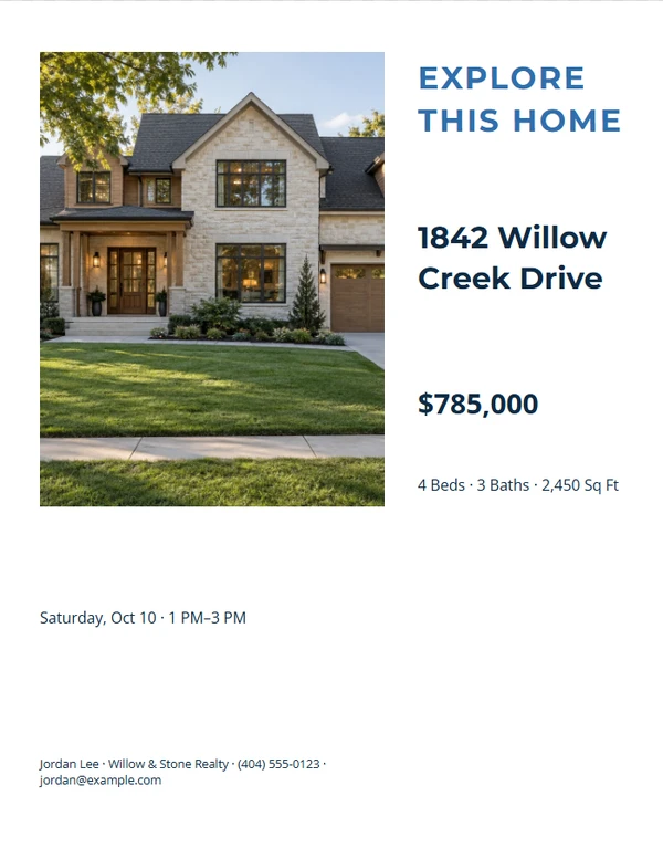 Property QR Sign — example design