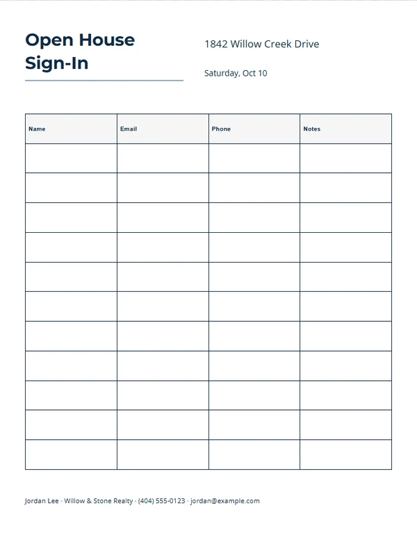Modern Visitor Grid — example design
