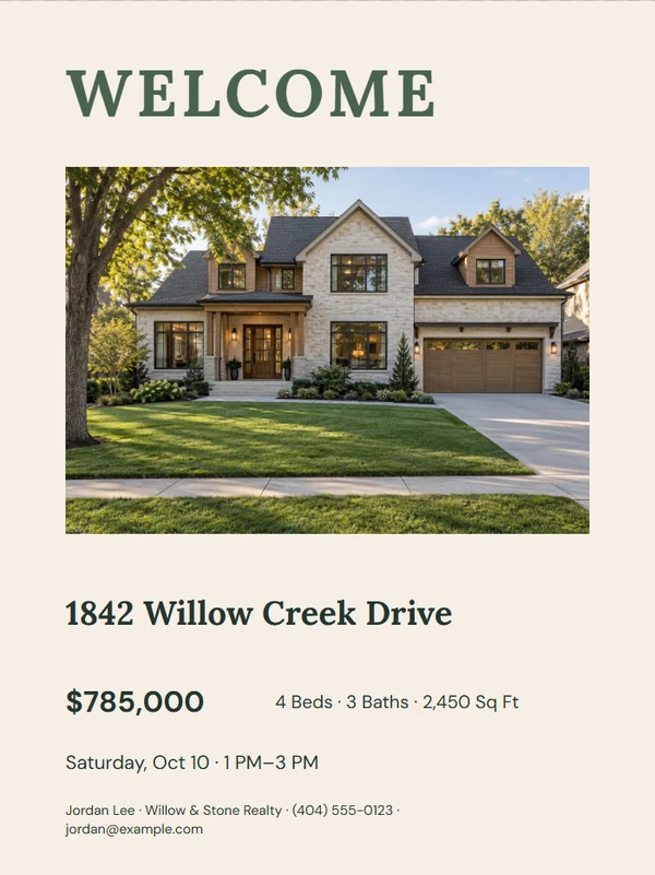 Welcome Display — example design
